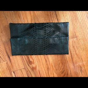Snake skin clutch very fab